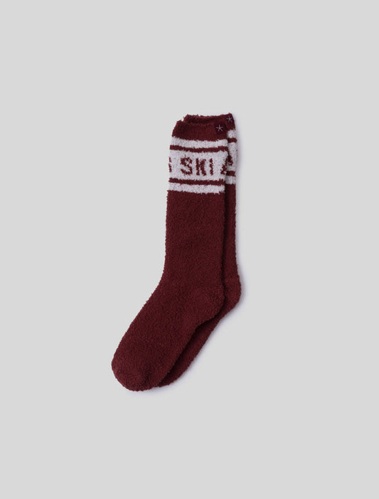 Crimson Cream Apres Ski Socks