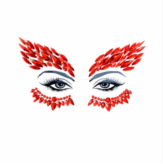 Neva Nude Devil's Advocate Red Crystal Face Jewels