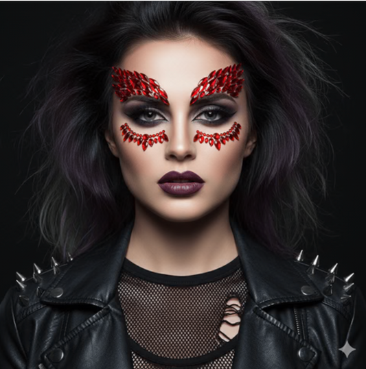 Neva Nude Devil's Advocate Red Crystal Face Jewels