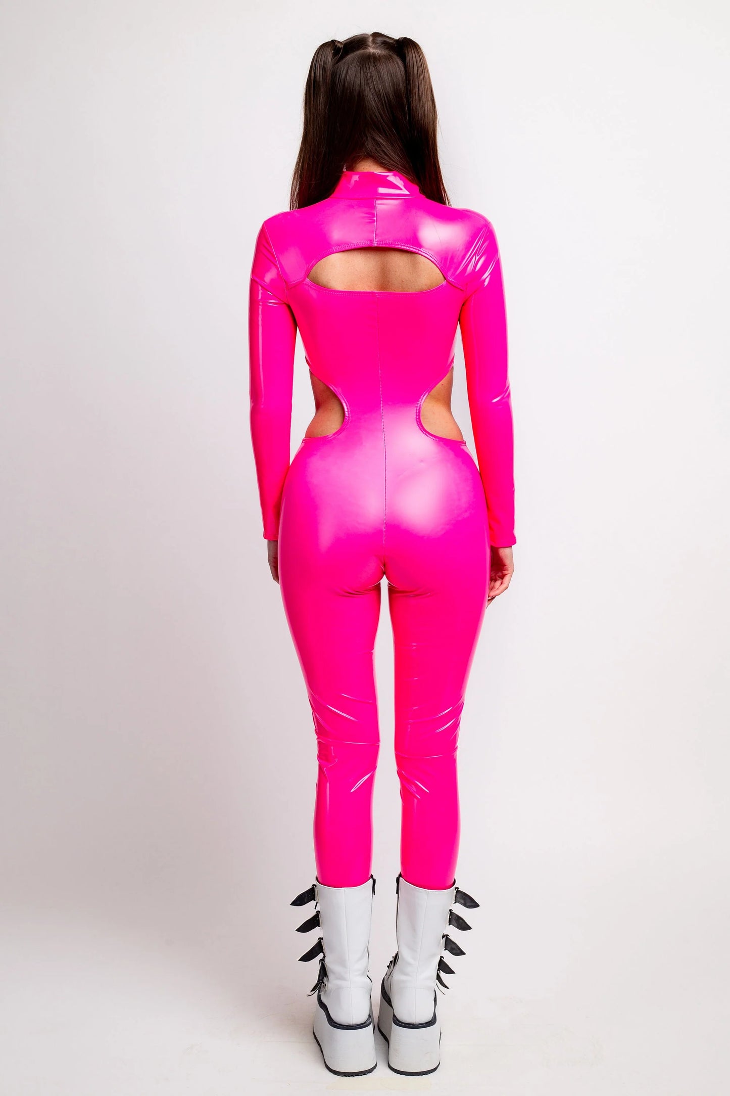 Domina Pink Vinyl Cutout Costume