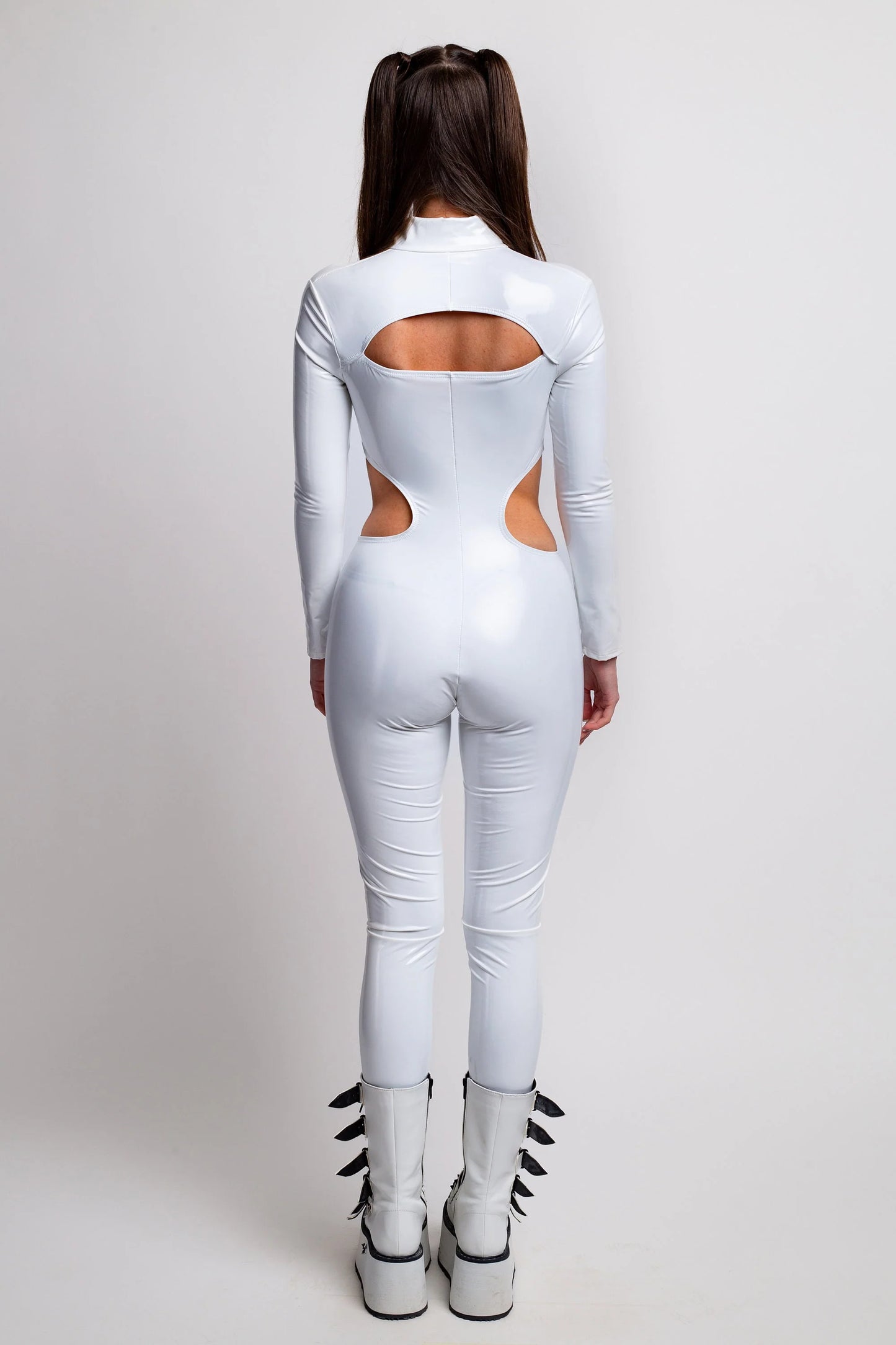 Domina White Vinyl Cutout Costume