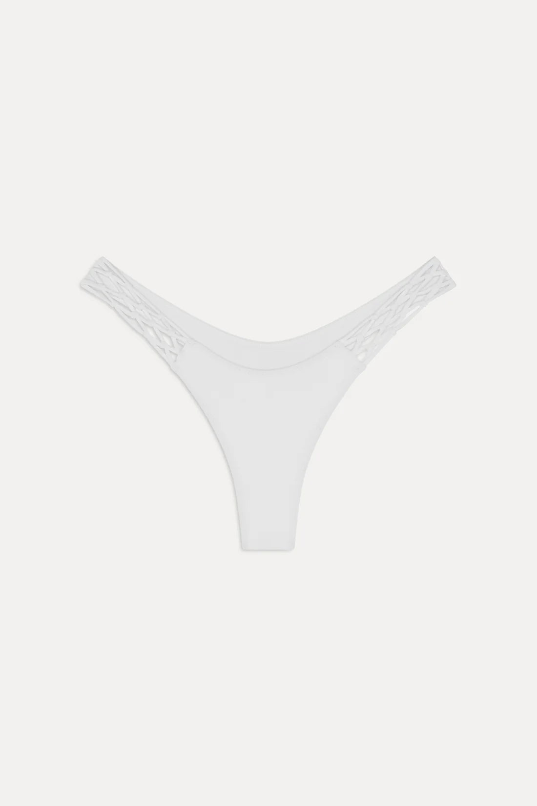 Frankies Bikinis x JENNIE Encore Triangle Bikini Top & Encore Micro Bikini Bottom - Optic White