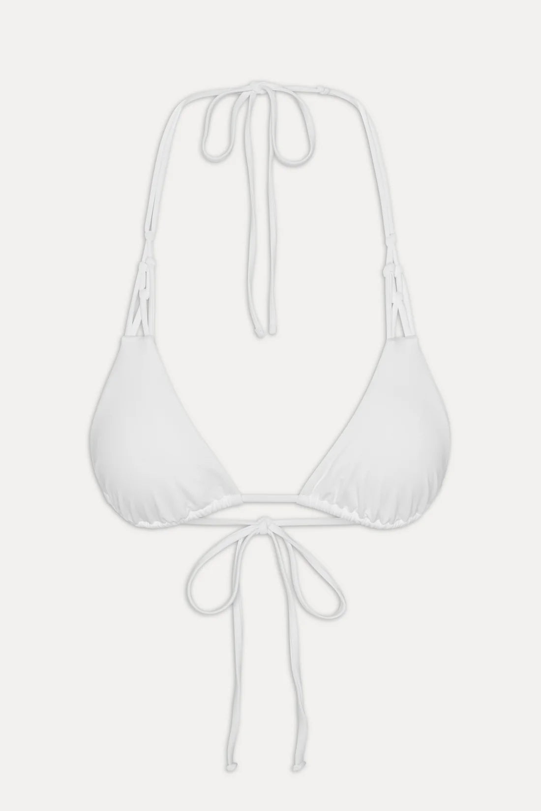 Frankies Bikinis x JENNIE Encore Triangle Bikini Top & Encore Micro Bikini Bottom - Optic White