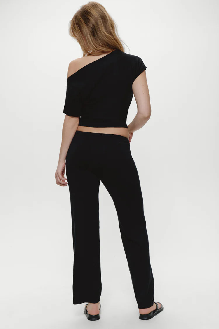 Frankies Bikinis Mellow Knit Pants - Black