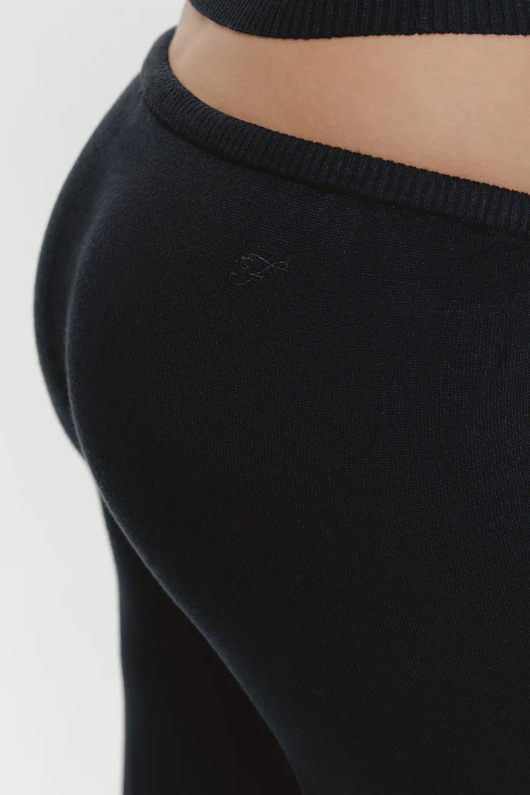 Frankies Bikinis Mellow Knit Pants - Black
