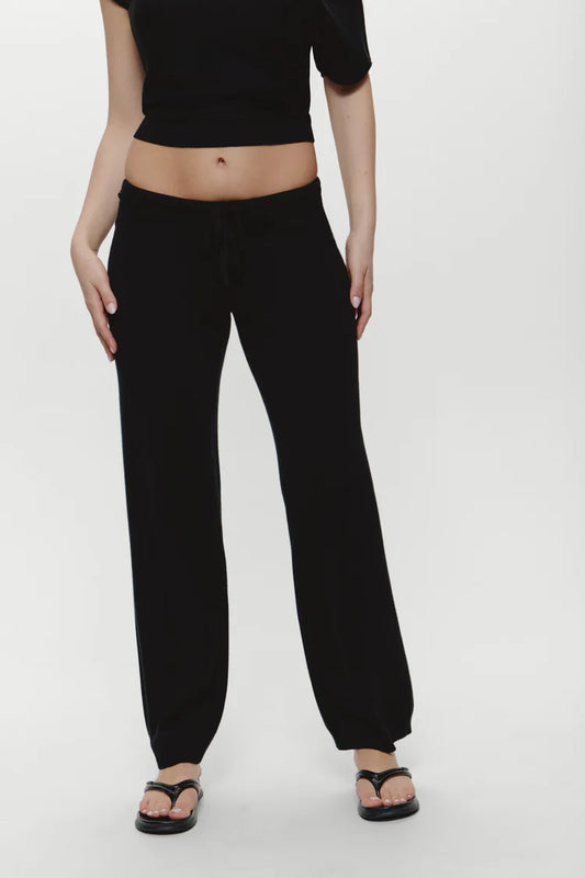 Frankies Bikinis Mellow Knit Pants - Black
