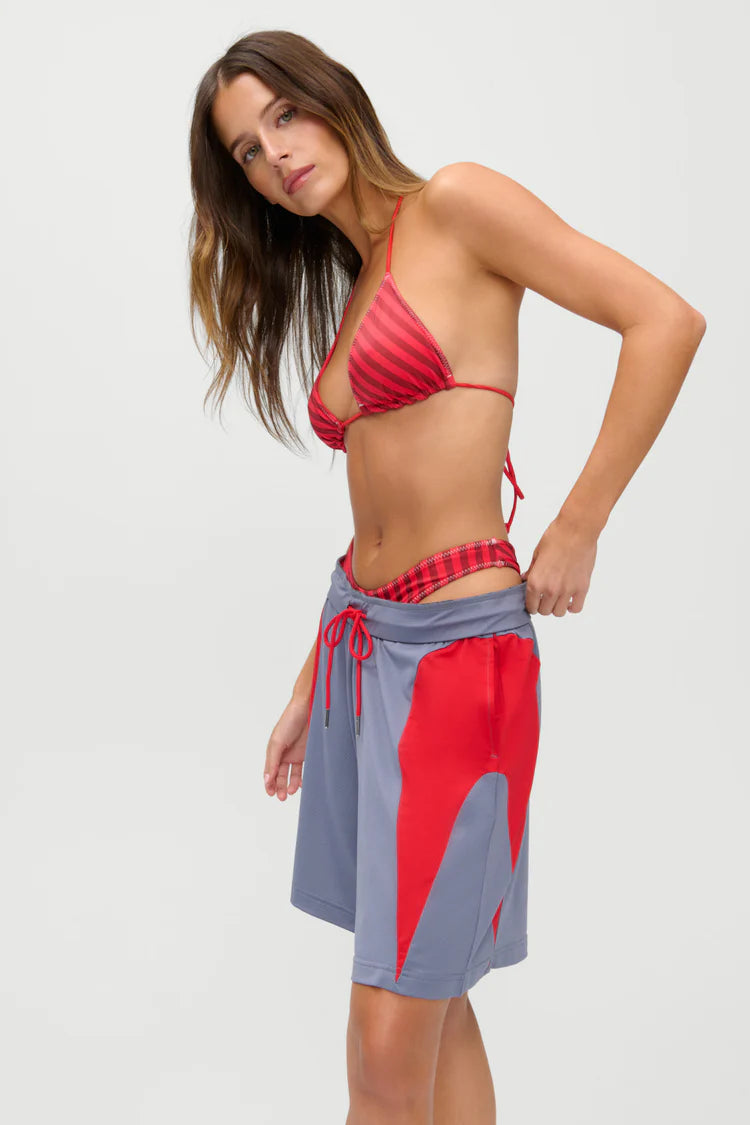 Frankies Bikinis x JENNIE Nick Shine Bikini Top & Dove Shine Bottom - Spring Stripe