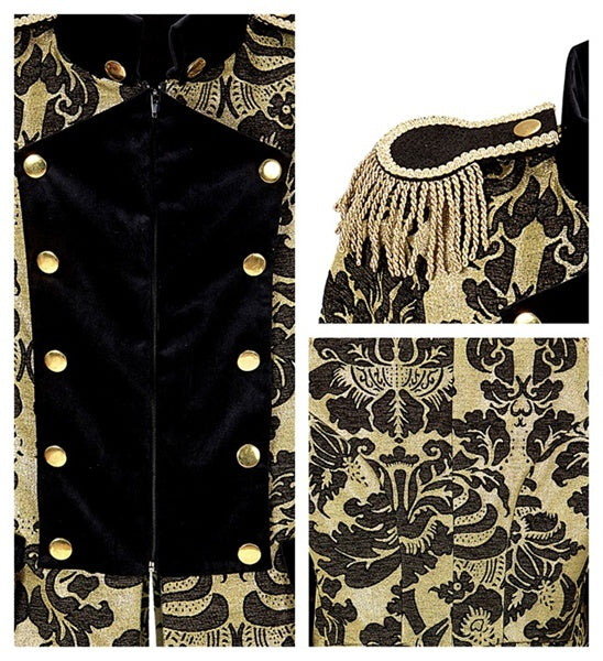 Gold Jacquard Parade Coat