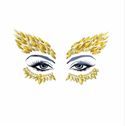 Neva Nude Golden Eye Crystal Face Jewels