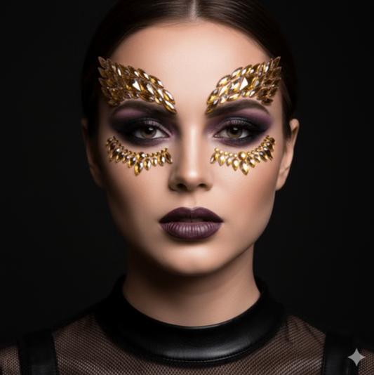 Neva Nude Golden Eye Crystal Face Jewels
