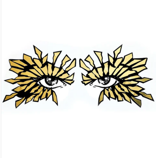 Neva Nude Golden Sunburst Holographic Face Sticker