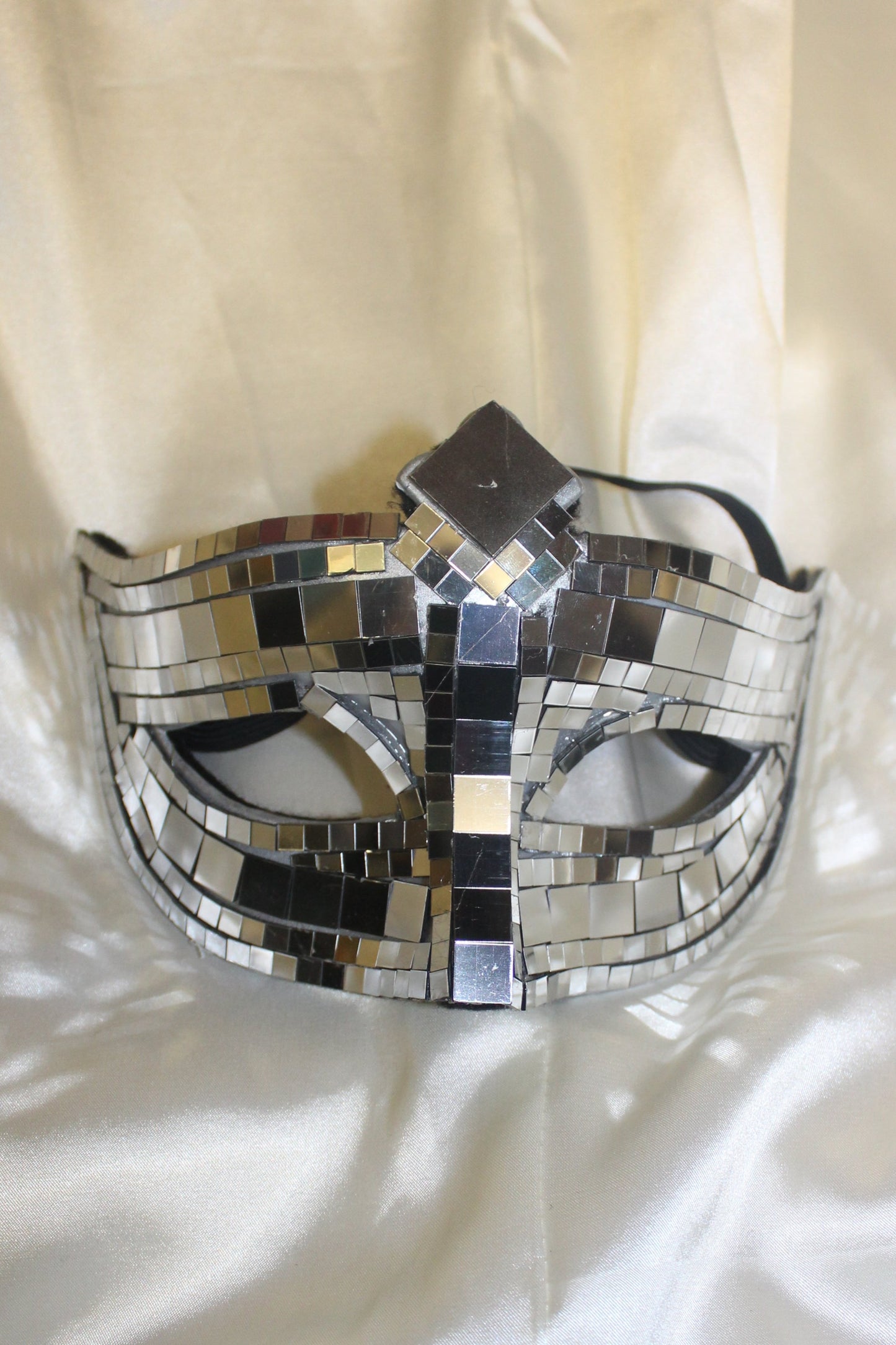 Silver Disco Masquerade Low Eye Mask