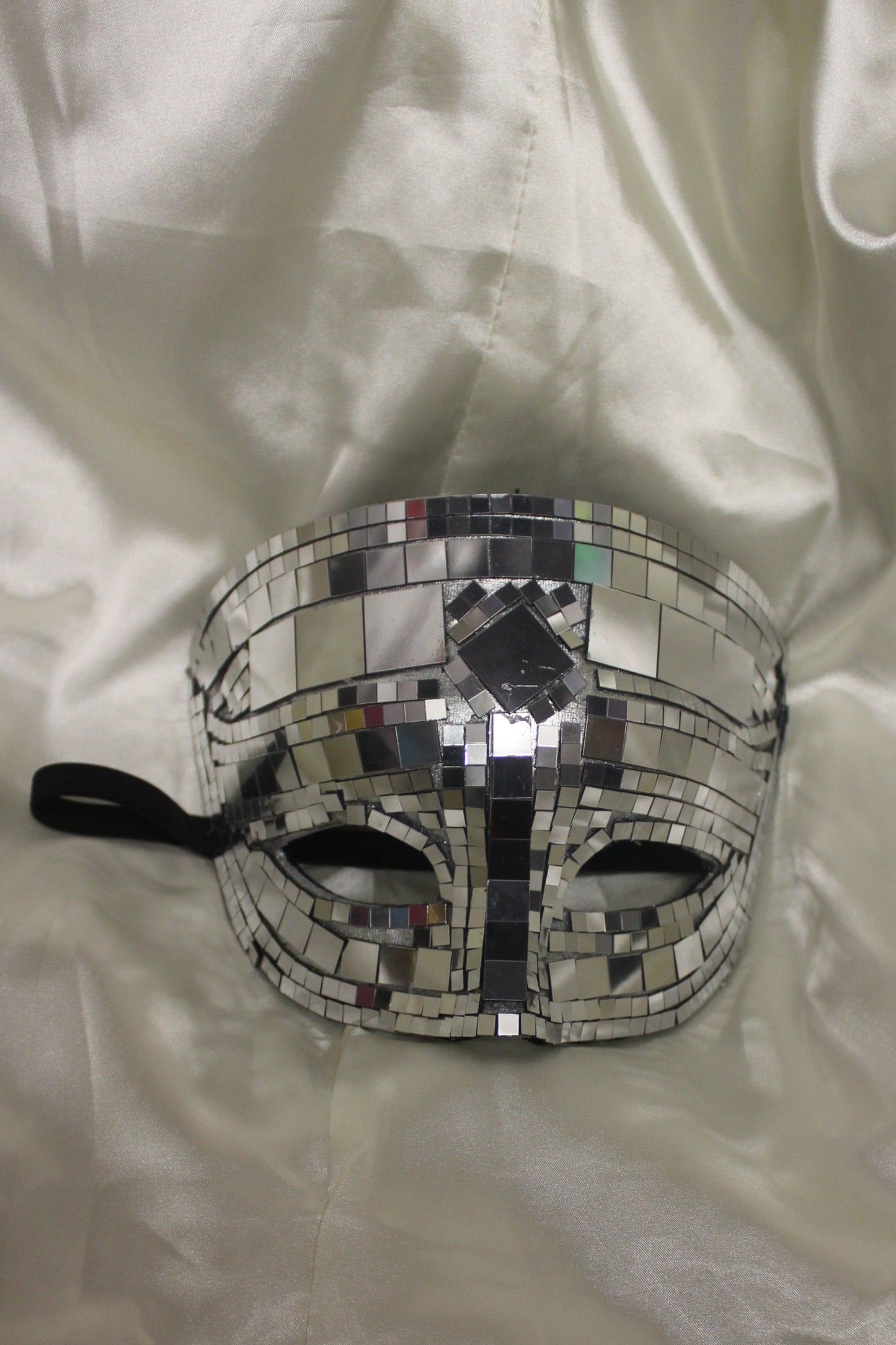 Silver Disco Masquerade High Eye Mask