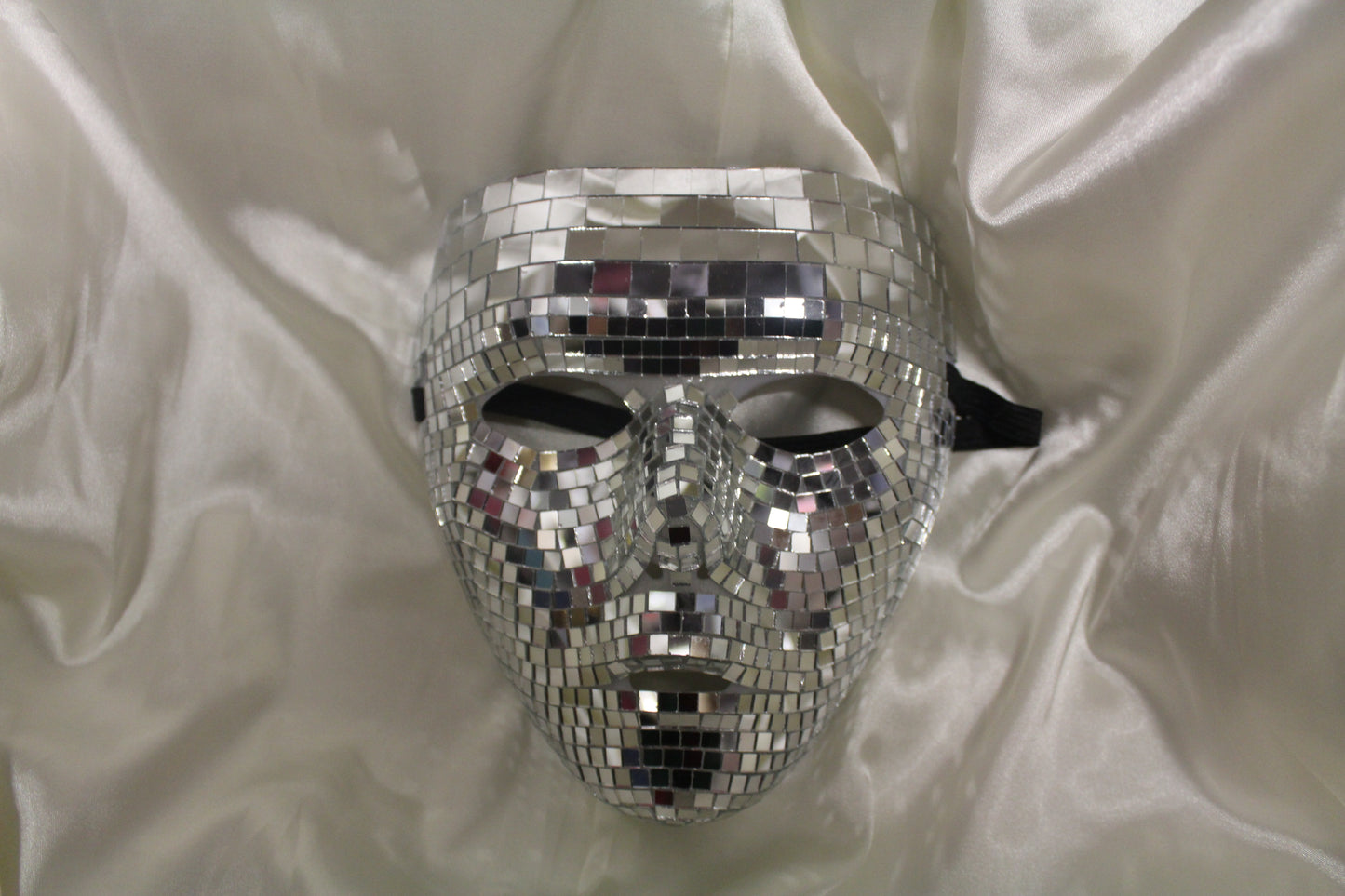 Silver Disco Masquerade Full Face Mask