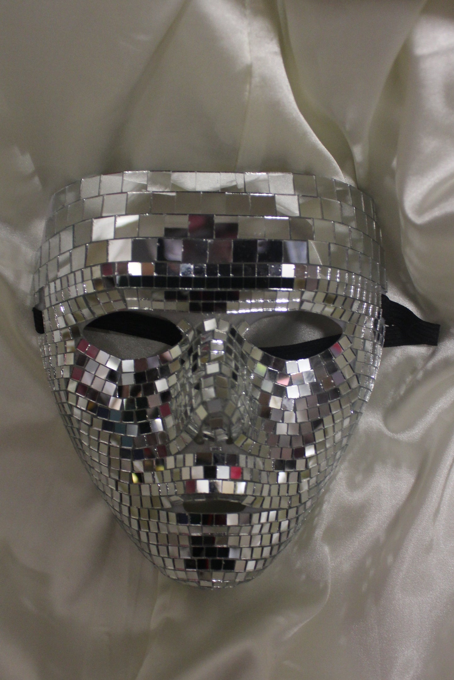 Silver Disco Masquerade Full Face Mask