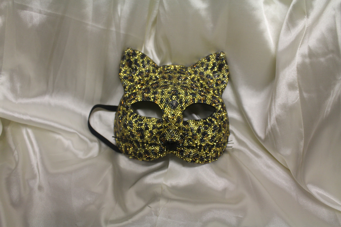 Rhinestone Leopard Masquerade Mask