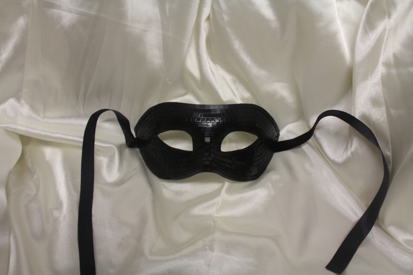 Black Disco Tile Masquerade Mask