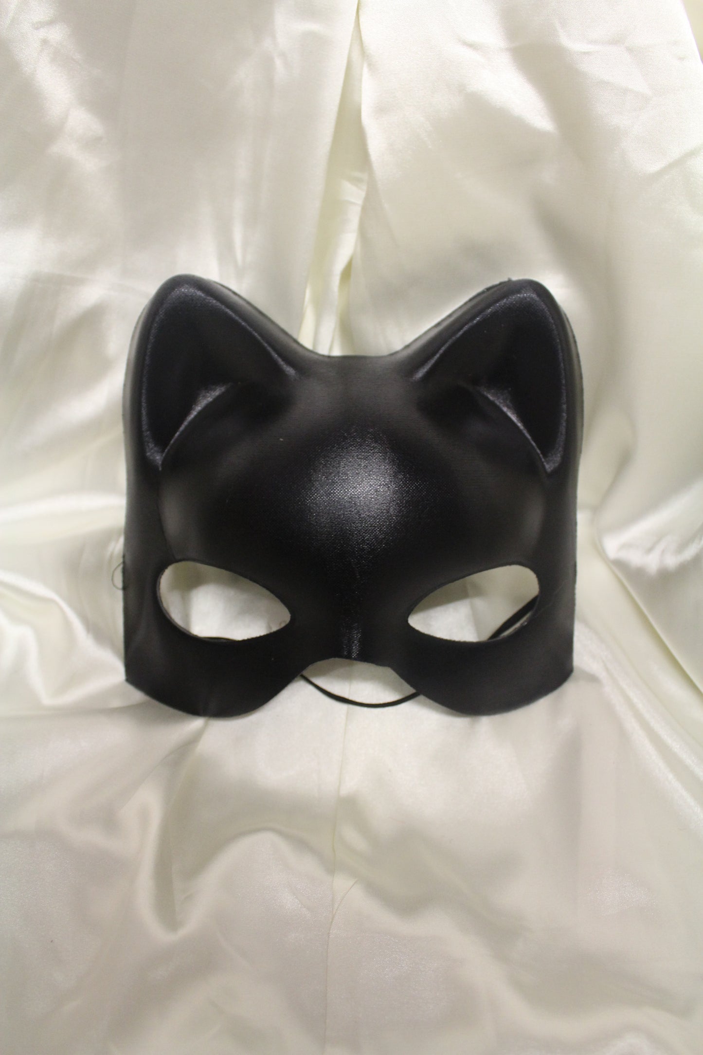 Black Wet Look Catwoman Mask