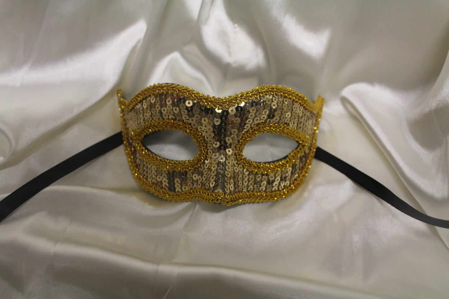 Gold Sequin Venetian Masquerade Mask