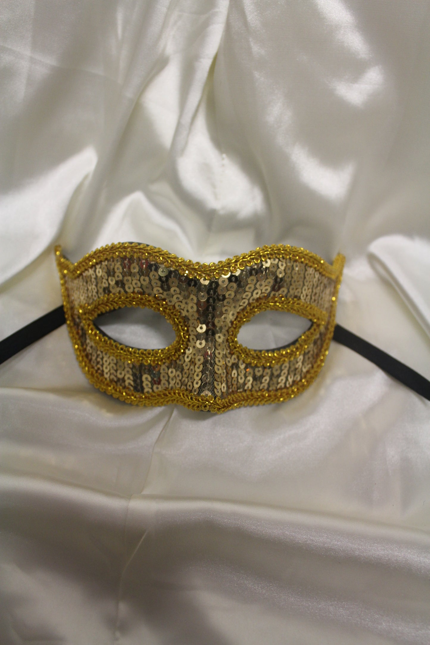 Gold Sequin Venetian Masquerade Mask