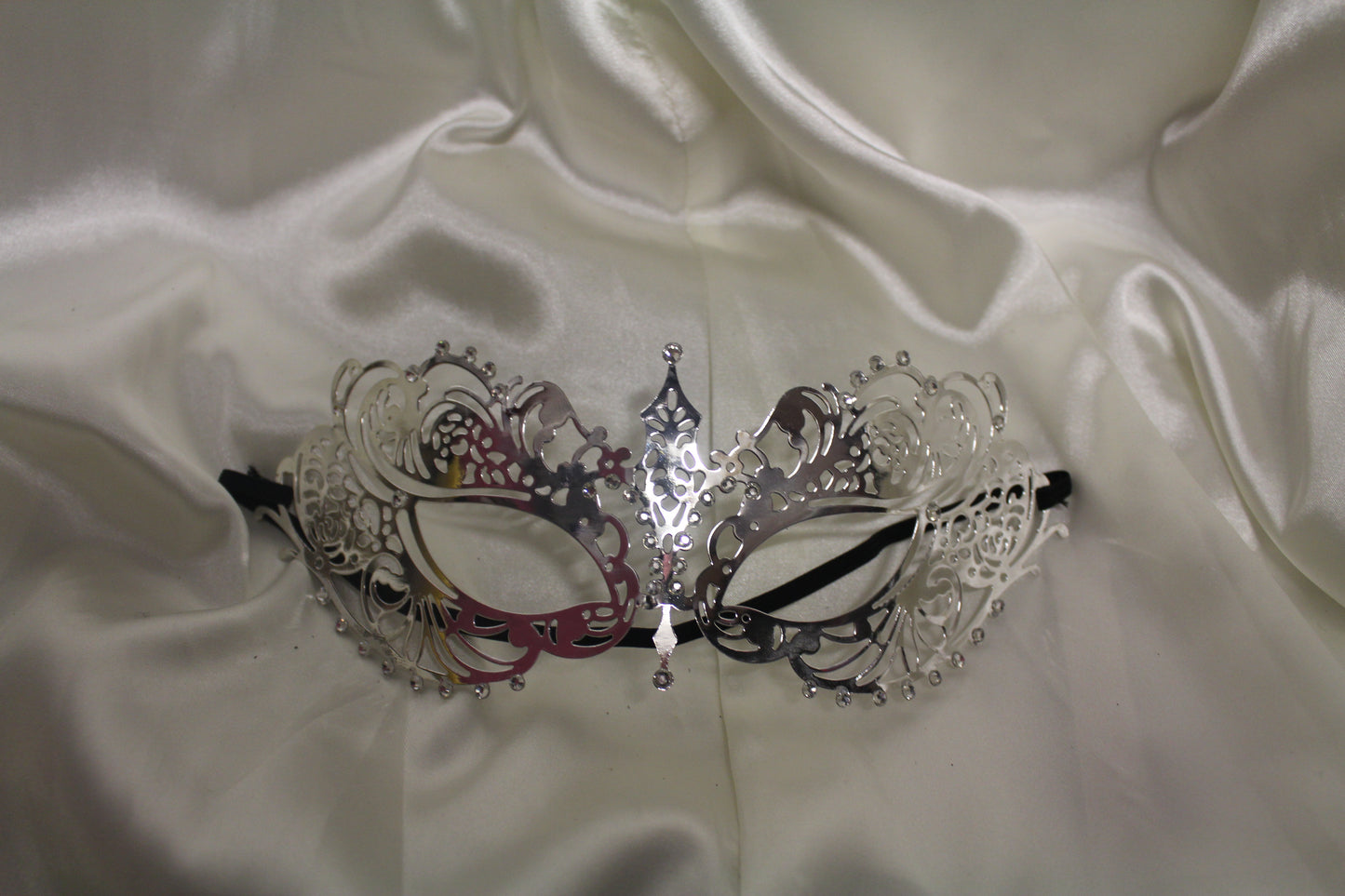 Silver Metal Butterfly Masquerade Mask