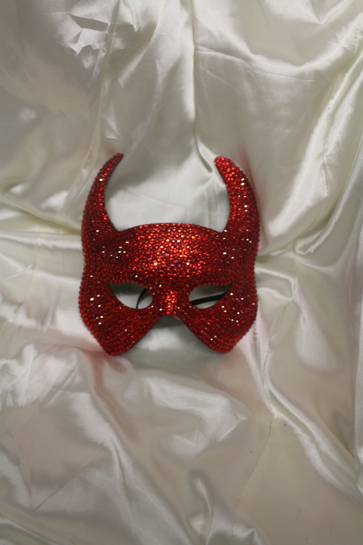 Red Rhinestone Devil Masquerade Mask