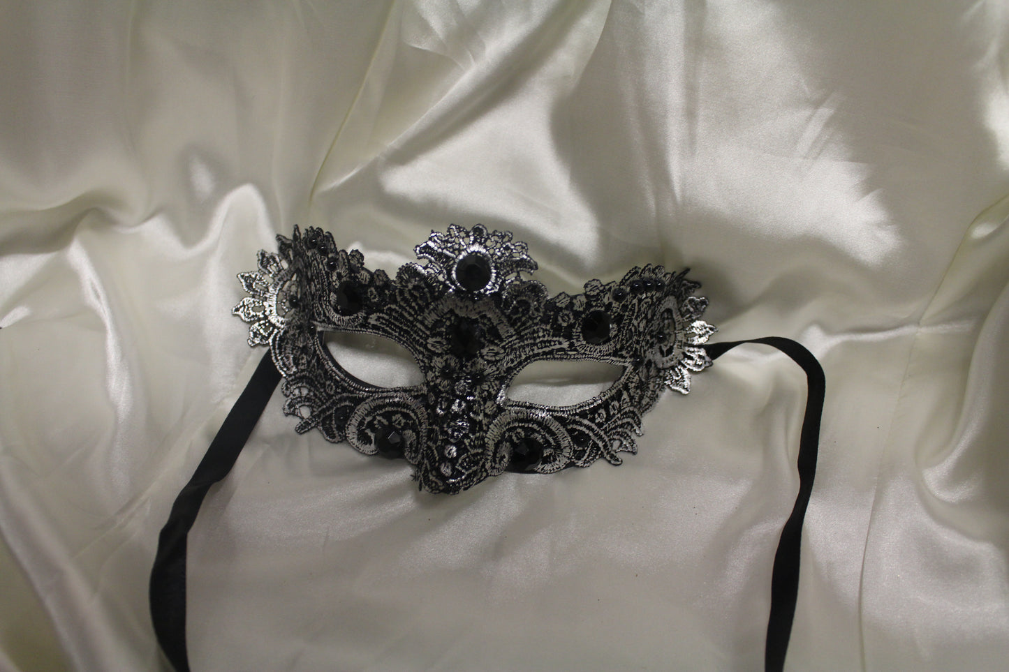 Black & Silver Fancy Masquerade Mask