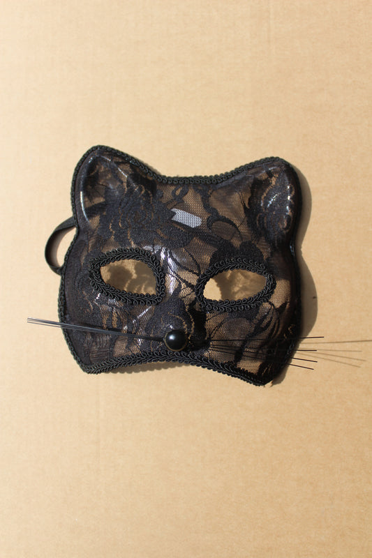 Black Lace Cat Masquerade Mask