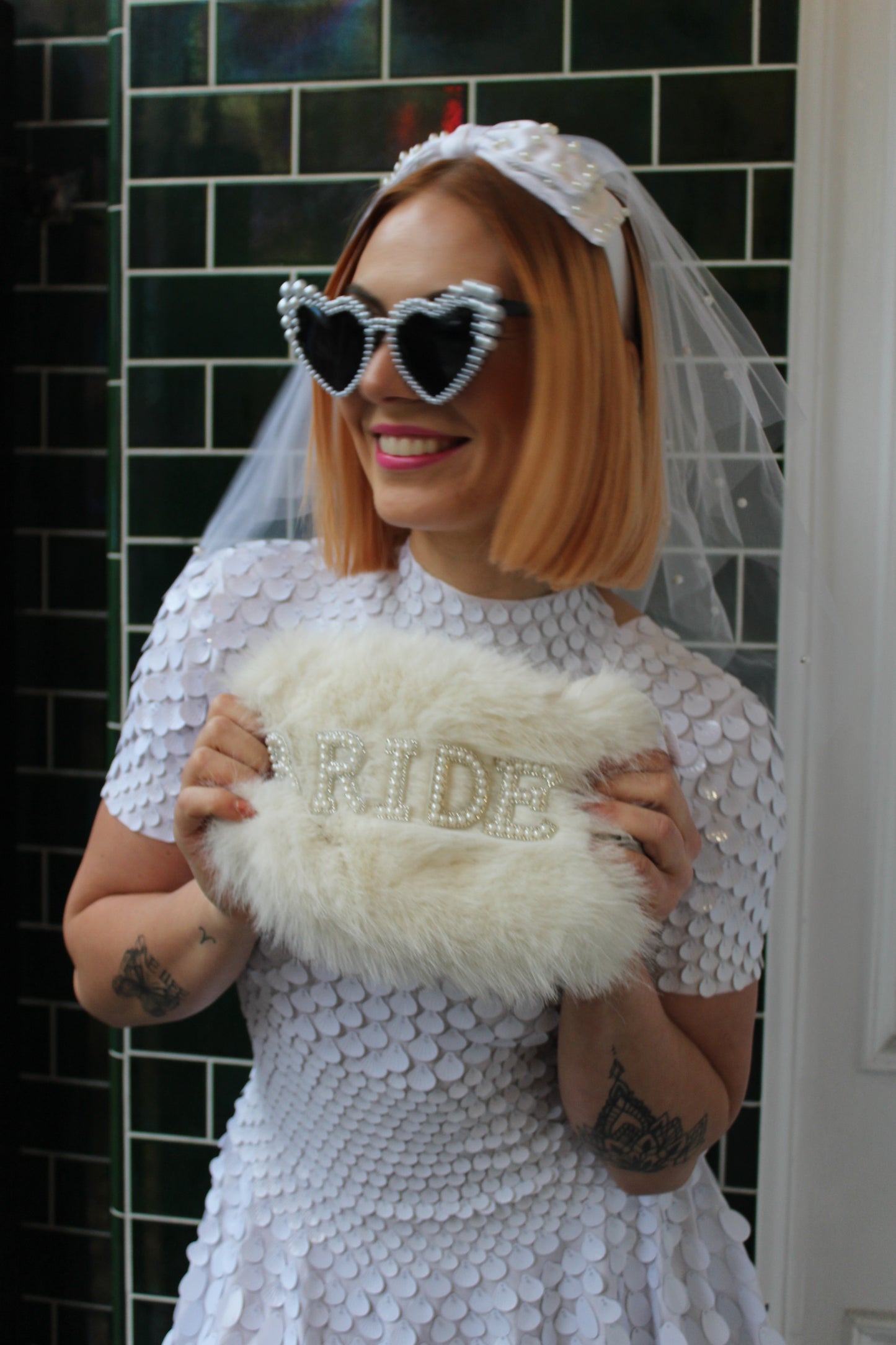 Nala Sequin Dress - White