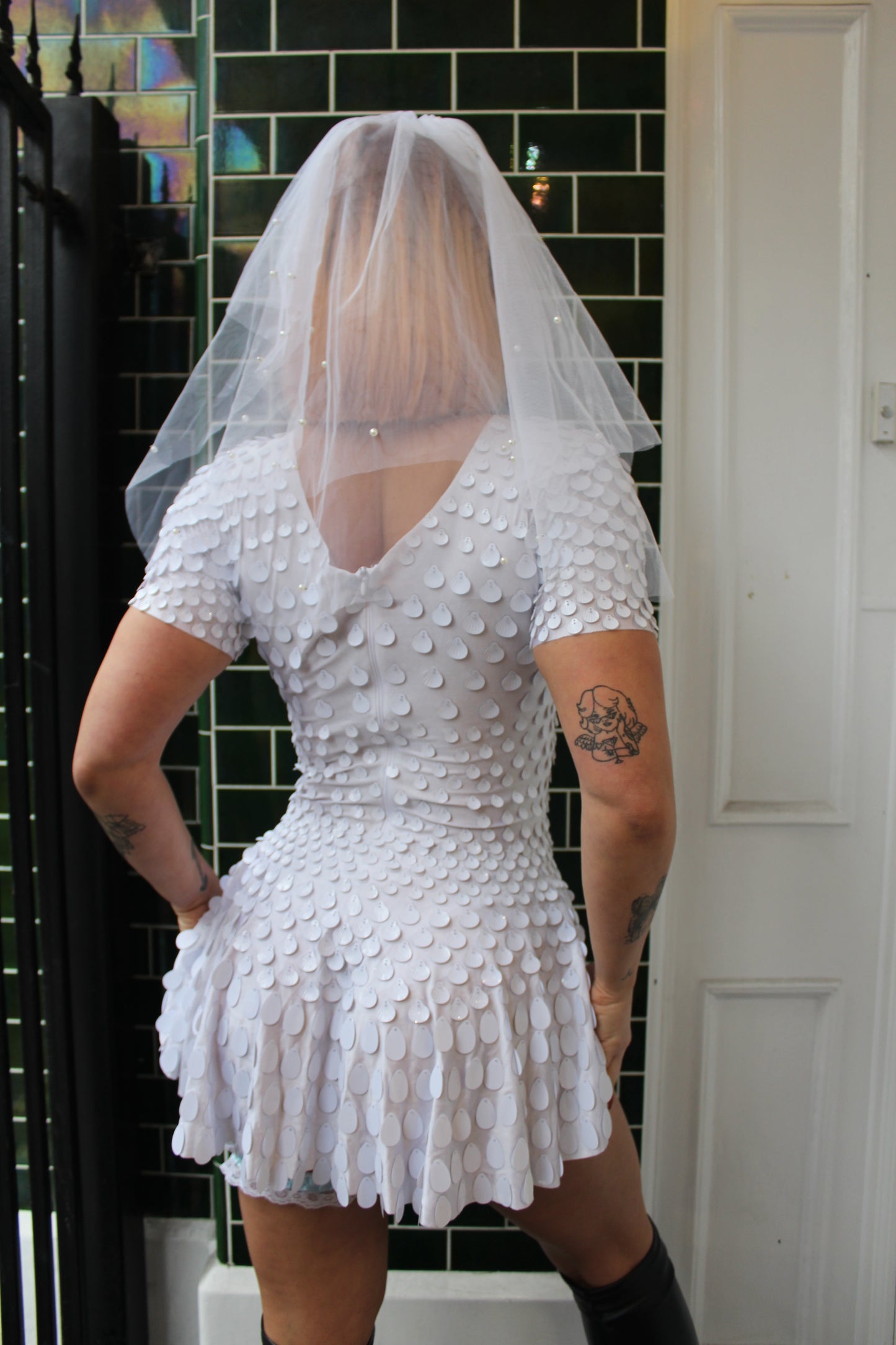 Nala Sequin Dress - White