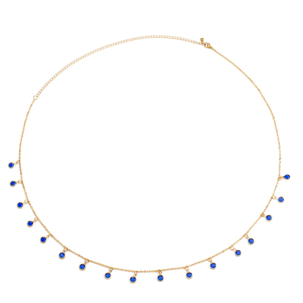 Bijoux De Mimi Ivy Droplet Belly Chain Gold & Blue