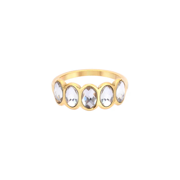 Bijoux De Mimi Lian Gold & Crystal Ring
