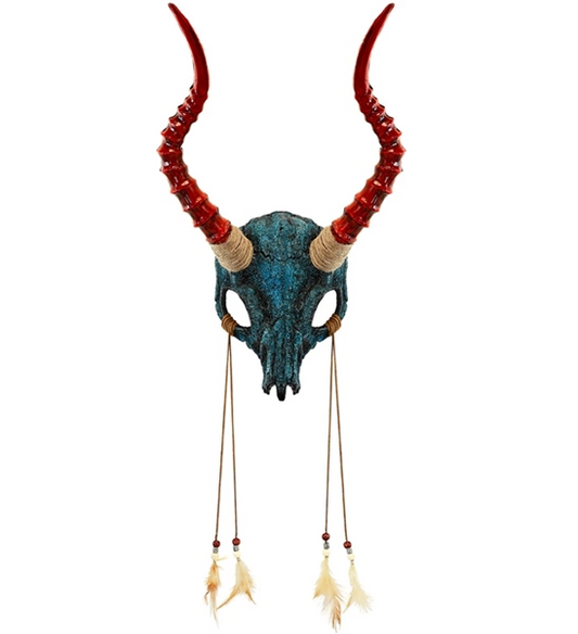 Shaman Bull Skull Mask with Horns
