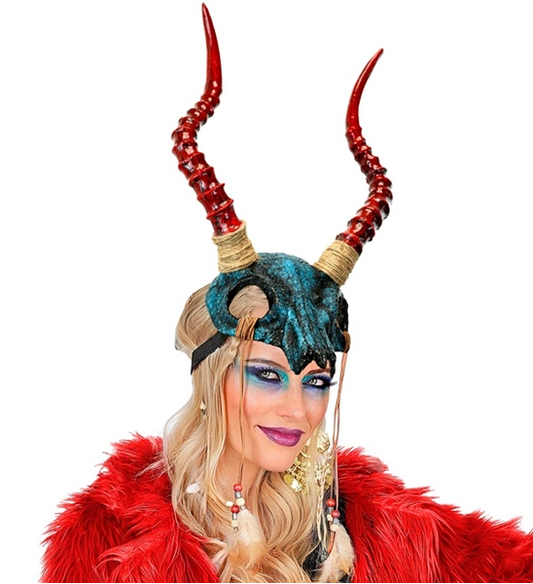 Shaman Bull Skull Mask with Horns