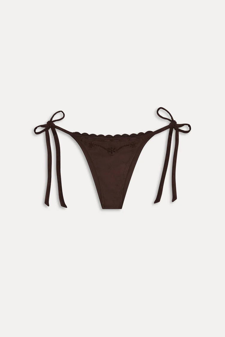 Frankies Bikinis Nick Suede Triangle Bikini & Mackenzie Suede Bottom - Desert Suede