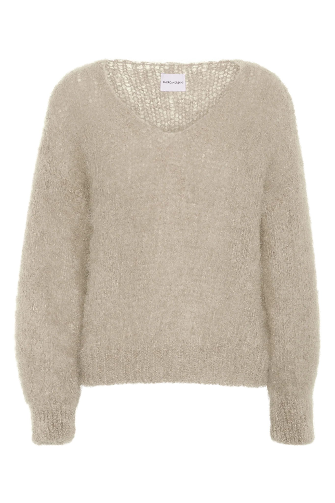 American Dreams Milana Mohair Knit Jumper - Beige