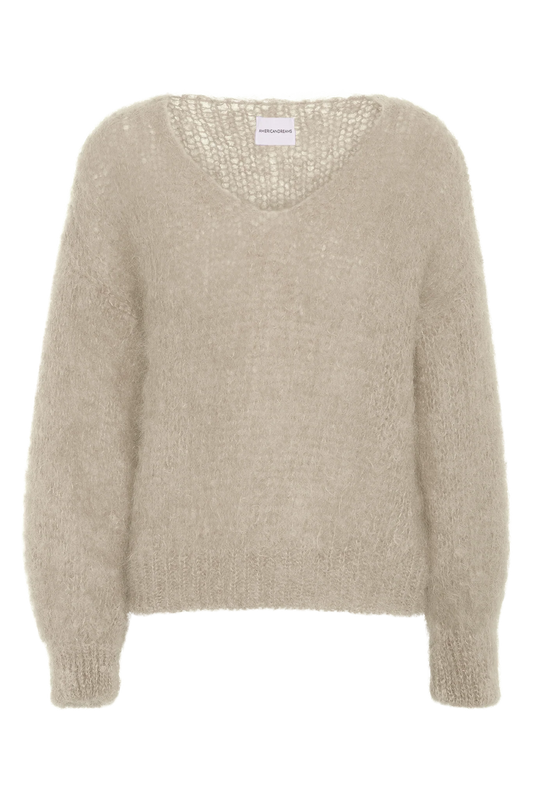 American Dreams Milana Mohair Knit Jumper - Beige