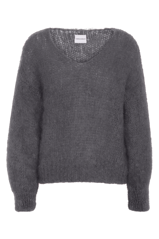 American Dreams Milana Mohair Knit Jumper - Graphite