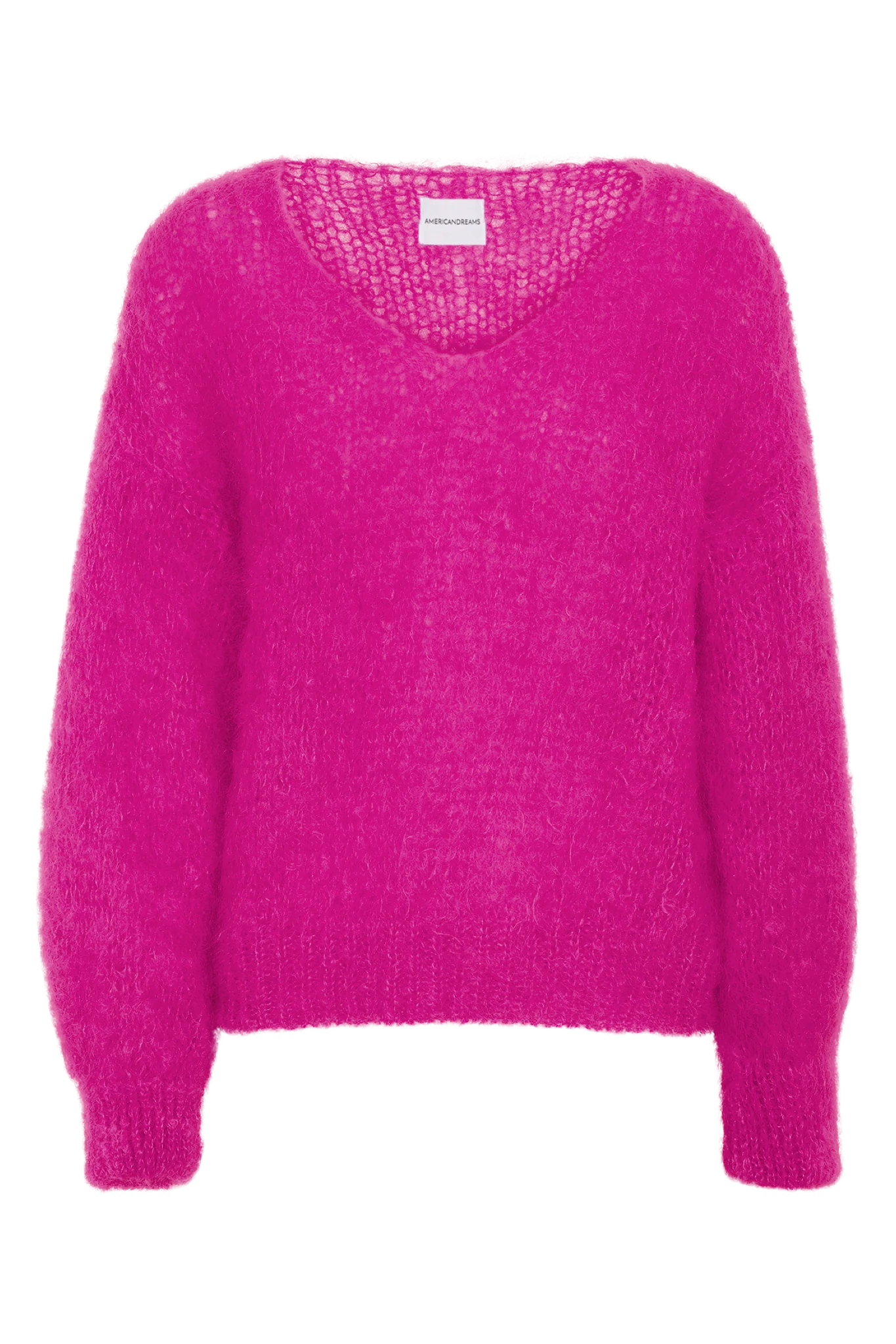 American Dreams Milana Mohair Knit Jumper - Neon Pink