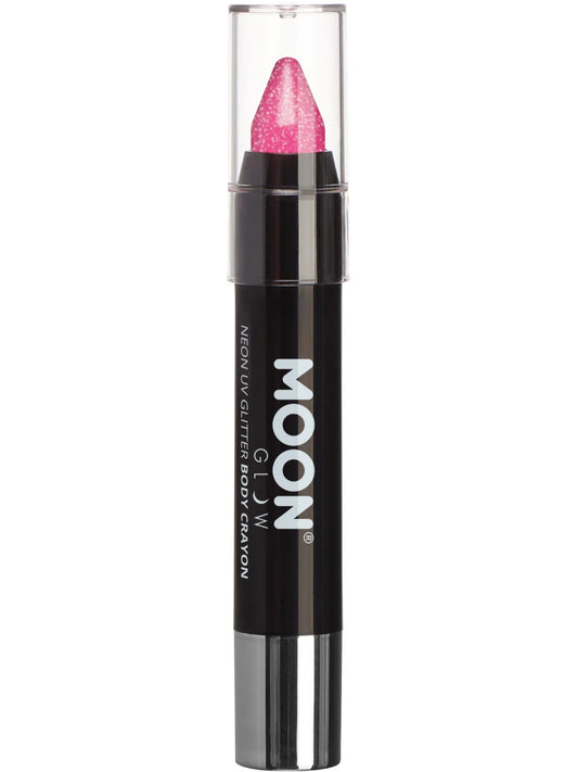 Moon Glow - Neon UV Glitter Body Crayons, Hot Pink