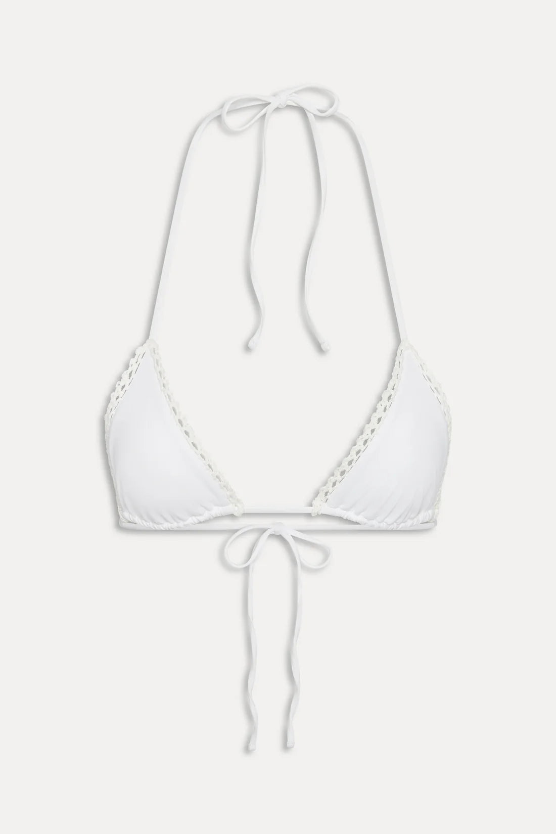 Frankies Bikinis x JENNIE Nick Triangle Bikini Top & Mackenzie Bottom - Ivory Crochet
