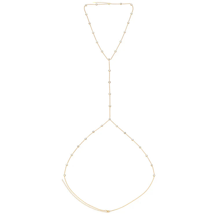 Bijoux De Mimi Olivia Body Chain Gold & Crystal