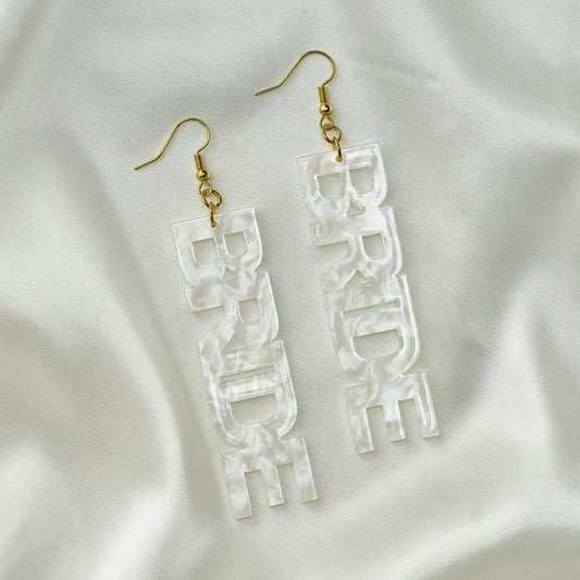 Pearlised 'Bride' Earrings