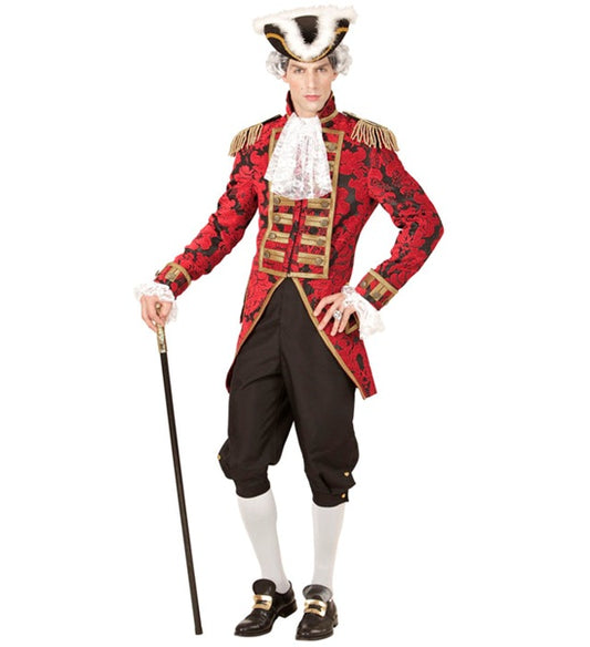 Red Jacquard Parade Coat