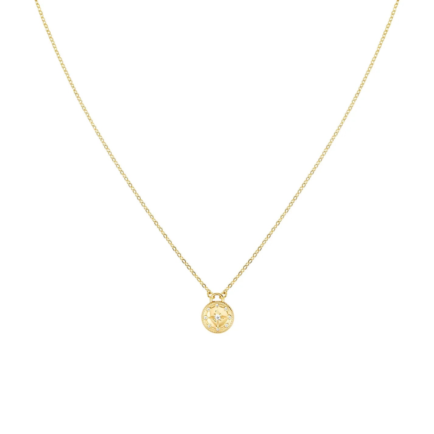 Bijoux De Mimi Sasha Compass Necklace - Gold & Crystal