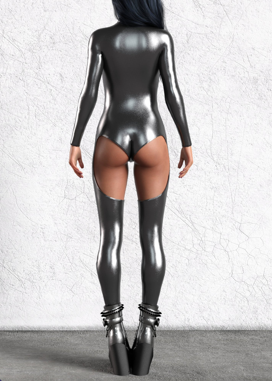 Silver Dusk Chaps Leotard