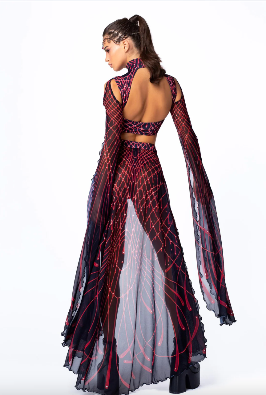 COMING SOON Scarlet Temptation Open Front Skirt