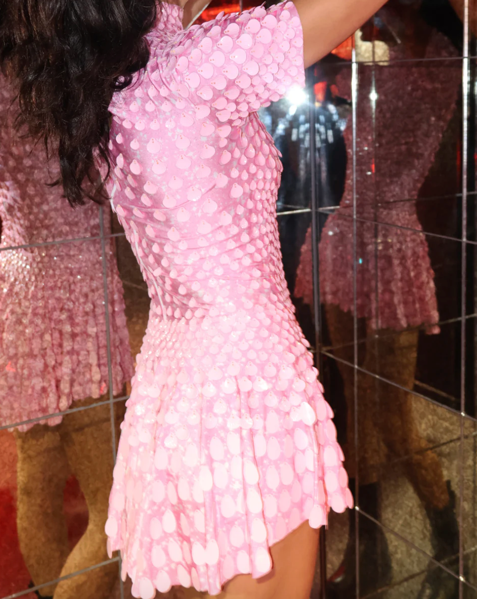 COMING SOON Nala Sequin Dress - Baby Pink