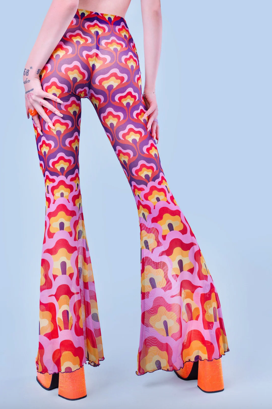 Flower Power Violet Bell Bottom Pants - COMING SOON