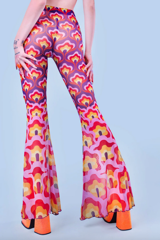 Flower Power Violet Bell Bottom Pants - COMING SOON